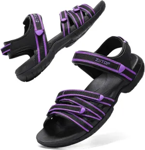 ziitop Womens Hiking Sandals Open Toe Sport Walking Sandal Straps with Arch Support Beach Vacation Casual Camping