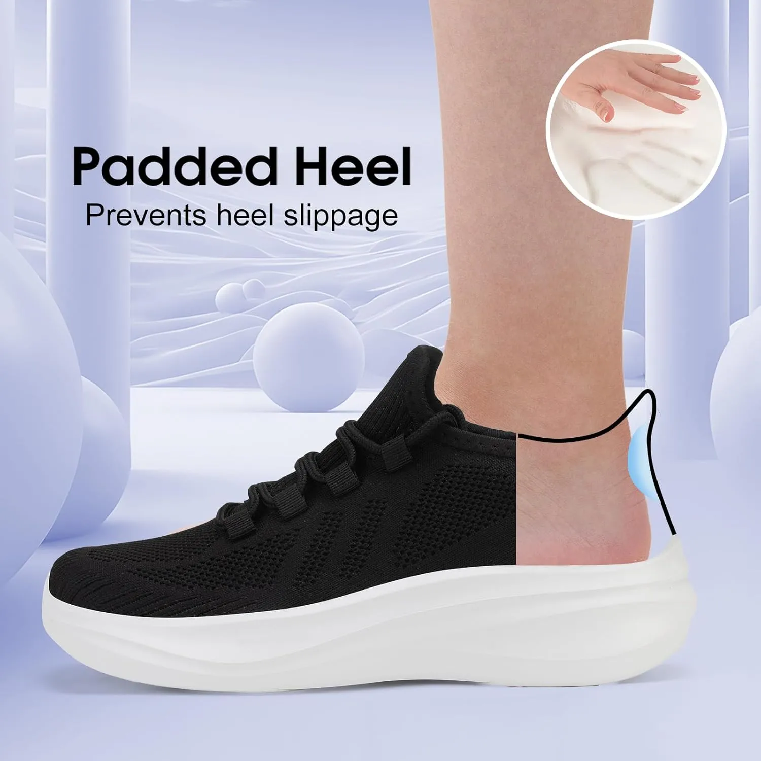 ZOVE Wide Toe Box Shoes Women Extra Wide Width Tennis Sneakers Ultra Light Running Shoes for Women Non-Slip Diabetic Walking Gym Workout Trainer