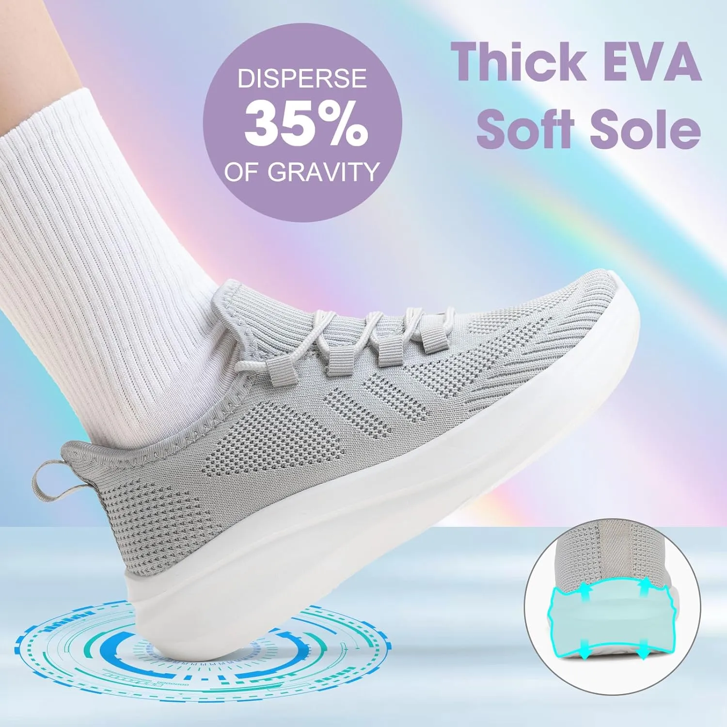 ZOVE Wide Toe Box Shoes Women Extra Wide Width Tennis Sneakers Ultra Light Running Shoes for Women Non-Slip Diabetic Walking Gym Workout Trainer