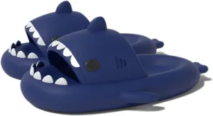 Zureto Shark Slides, Cute Cloudy Shark Slides, Thicken Anti-Slip Open Toe Casual Beach Shoes