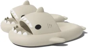 Zureto Shark Slides, Cute Cloudy Shark Slides, Thicken Anti-Slip Open Toe Casual Beach Shoes