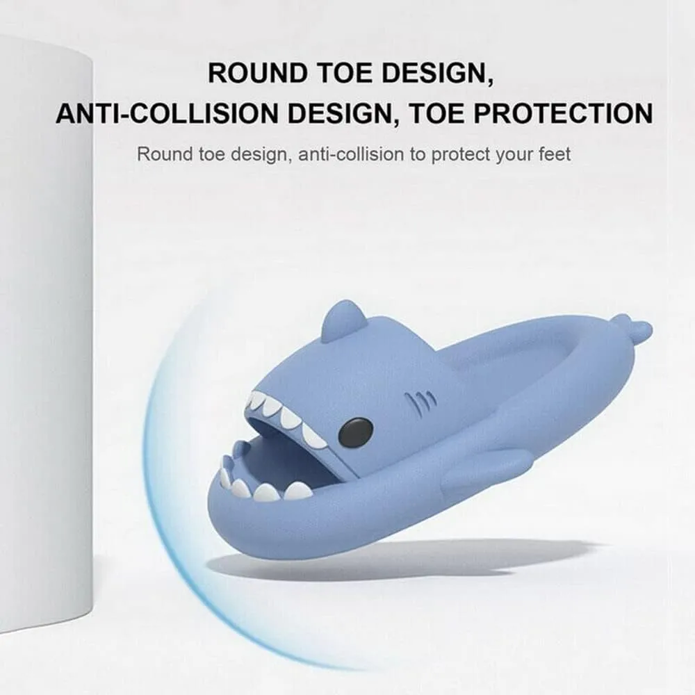 Zureto Shark Slides, Cute Cloudy Shark Slides, Thicken Anti-Slip Open Toe Casual Beach Shoes