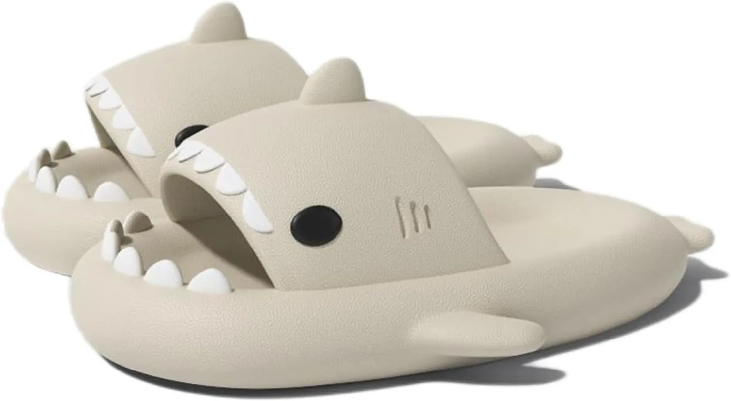 Zureto Shark Slides, Cute Cloudy Shark Slides, Thicken Anti-Slip Open Toe Casual Beach Shoes