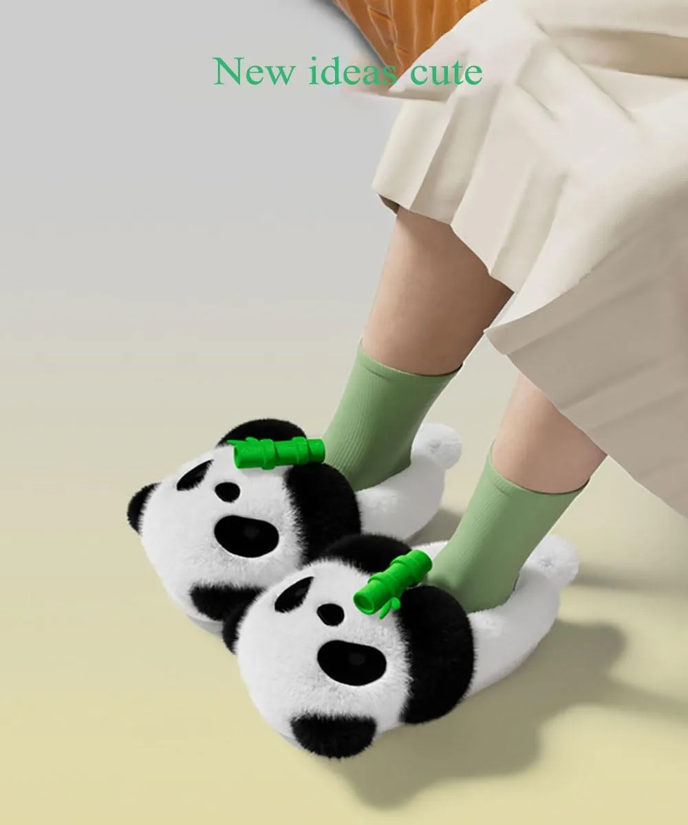 Zureto The New Cute Panda Animal Slipper Cuddly Panda Bear Plush Animal House Slippers Warm Winter Slippers House