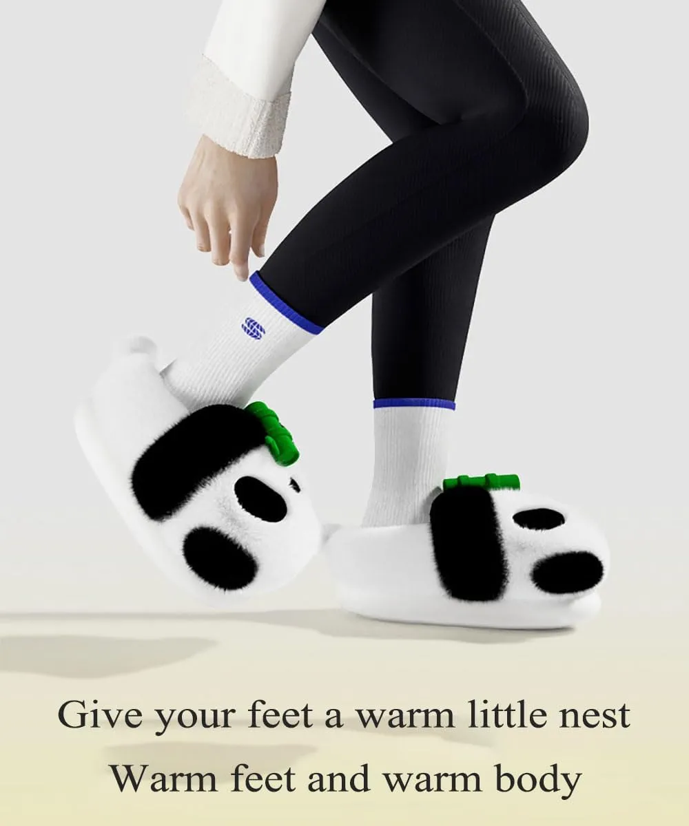 Zureto The New Cute Panda Animal Slipper Cuddly Panda Bear Plush Animal House Slippers Warm Winter Slippers House
